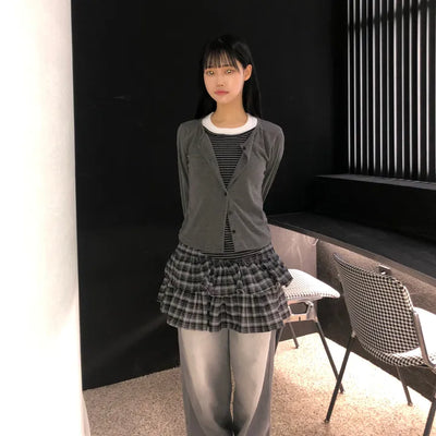 Kir Striped Long Sleeve Cardigan