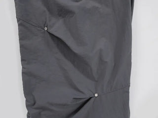 Crisp Nylon Rivet Elastic Waist Long Pants