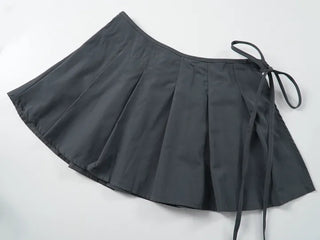 Antique Layered Plain Elastic Waist Long Pants