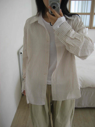 Pure Oversized Striped Shirt
