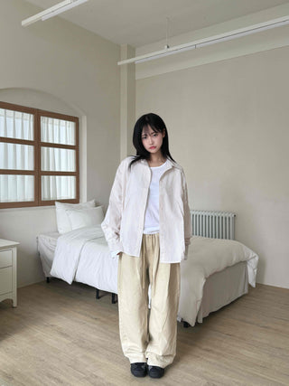 Pure Oversized Striped Shirt