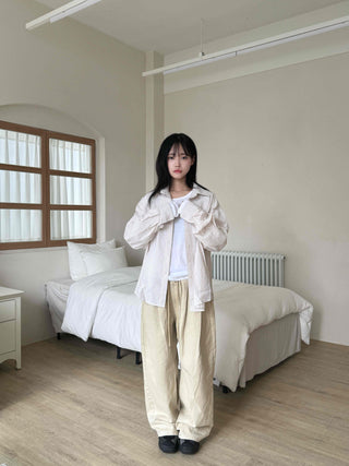 Pure Oversized Striped Shirt