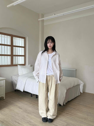 Pure Oversized Striped Shirt