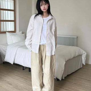 Pure Oversized Striped Shirt