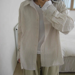 Pure Oversized Striped Shirt