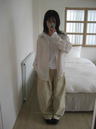 Pure Oversized Striped Shirt