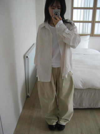 Pure Oversized Striped Shirt