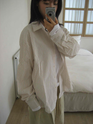 Pure Oversized Striped Shirt