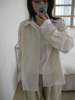 Pure Oversized Striped Shirt