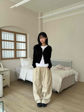 Daily Wool/Wool V-Neck Cardigan