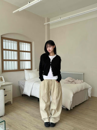 Daily Wool/Wool V-Neck Cardigan