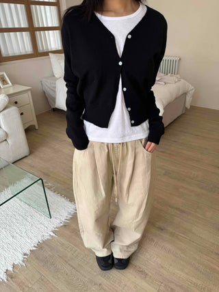 Daily Wool/Wool V-Neck Cardigan