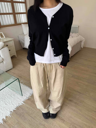 Daily Wool/Wool V-Neck Cardigan