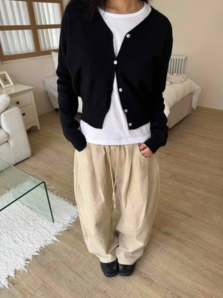Daily Wool/Wool V-Neck Cardigan