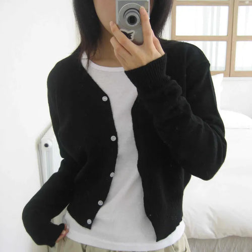Daily Wool/Wool V-Neck Cardigan