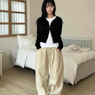 Daily Wool/Wool V-Neck Cardigan