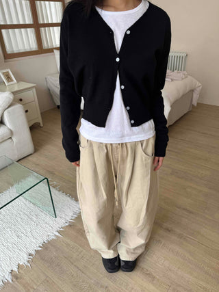 Daily Wool/Wool V-Neck Cardigan