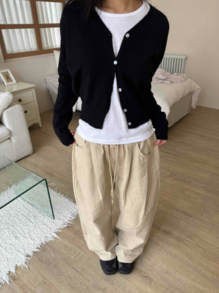 Daily Wool/Wool V-Neck Cardigan