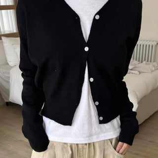 Daily Wool/Wool V-Neck Cardigan