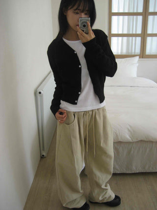 Daily Wool/Wool V-Neck Cardigan