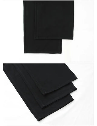 Cotton Pintuck Wide Fit Plain Long Pants