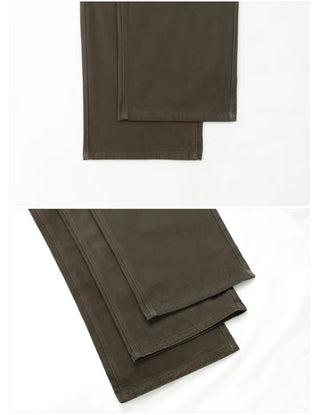 Cotton Pintuck Wide Fit Plain Long Pants