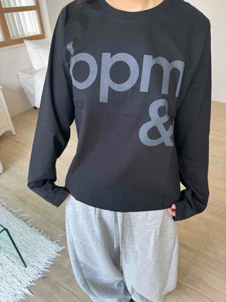Daily Semi-Crop Printed Long Sleeve T-shirt