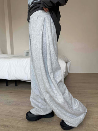 Pure Side Pintuck Cotton Plain Training Suit