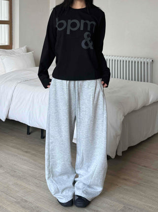 Pure Side Pintuck Cotton Plain Training Suit