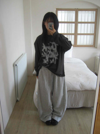 Pure Side Pintuck Cotton Plain Training Suit