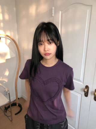 Tyrone Heart Frill Short Sleeve T-shirt