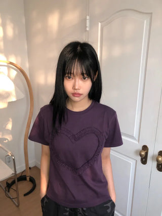 Tyrone Heart Frill Short Sleeve T-shirt