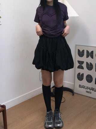 Tyrone Heart Frill Short Sleeve T-shirt