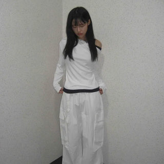 Minimal Big Pocket Cargo Wide Pants