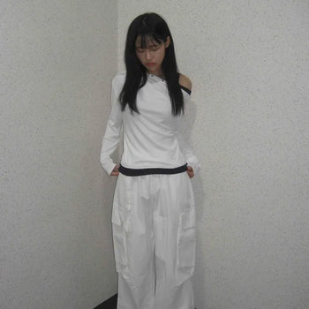 Minimal Big Pocket Cargo Wide Pants