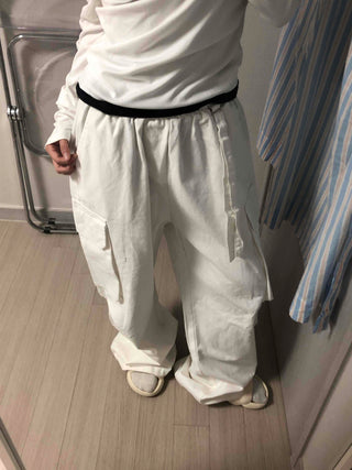 Minimal Big Pocket Cargo Wide Pants