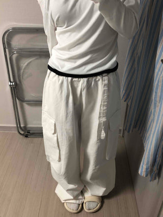 Minimal Big Pocket Cargo Wide Pants