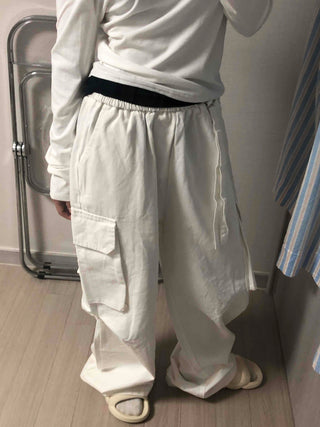 Minimal Big Pocket Cargo Wide Pants