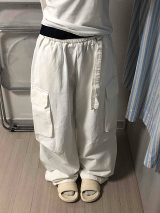 Minimal Big Pocket Cargo Wide Pants