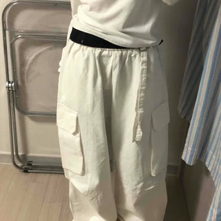 Minimal Big Pocket Cargo Wide Pants