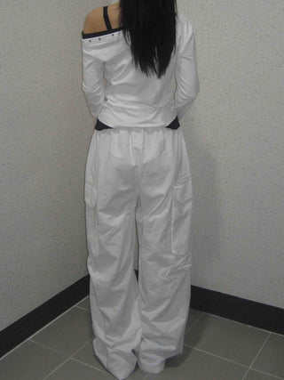 Minimal Big Pocket Cargo Wide Pants