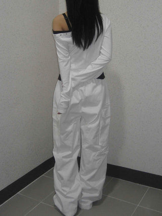 Minimal Big Pocket Cargo Wide Pants