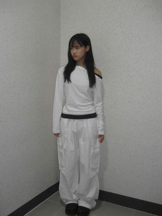 Minimal Big Pocket Cargo Wide Pants