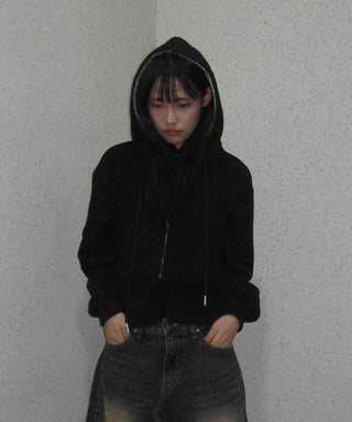 Color Block Check Avant-Gear Zip-Up Hoodie