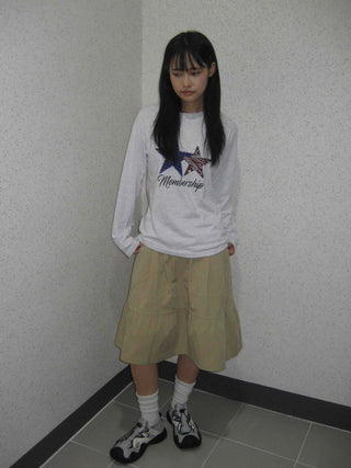 Newtro Star Patch Lettering Long Sleeve T-shirt