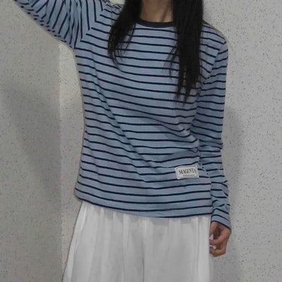 Comfort Stripe Patch Long Sleeve T-shirt