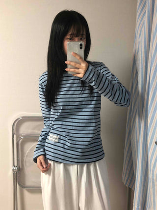 Comfort Stripe Patch Long Sleeve T-shirt