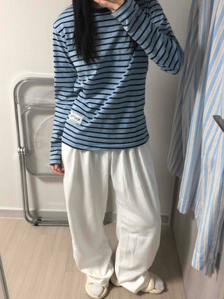 Comfort Stripe Patch Long Sleeve T-shirt
