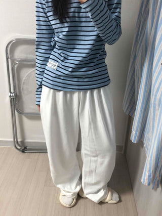 Comfort Stripe Patch Long Sleeve T-shirt