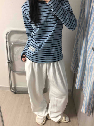 Comfort Stripe Patch Long Sleeve T-shirt